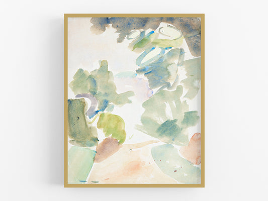 Abstract Pastel Watercolor Art Print #2