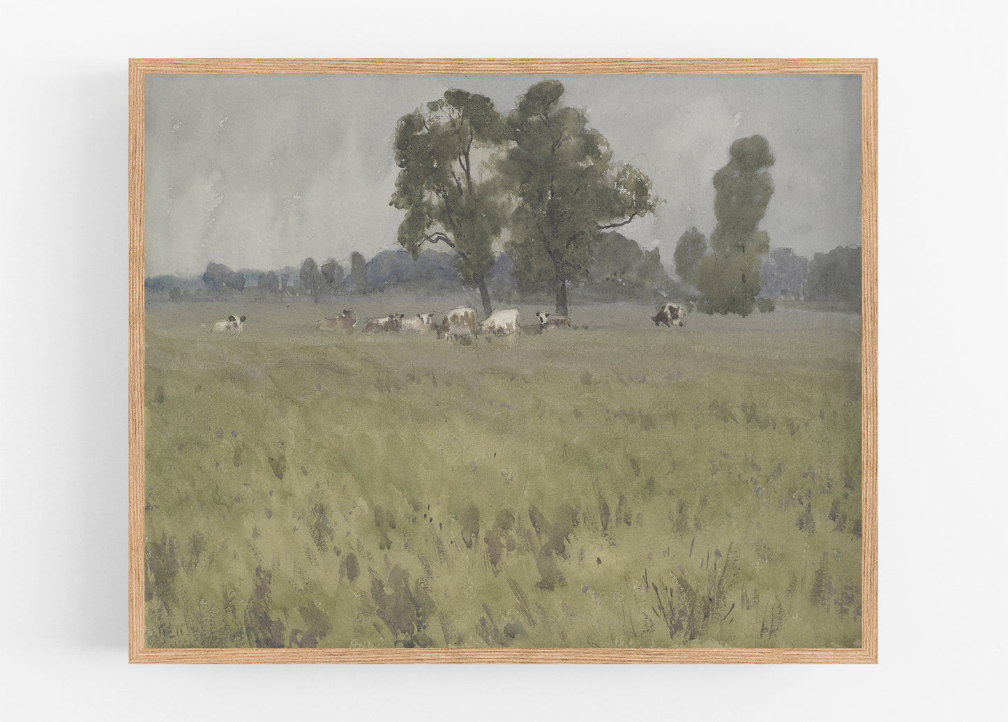 Landscape with Cows Art Print