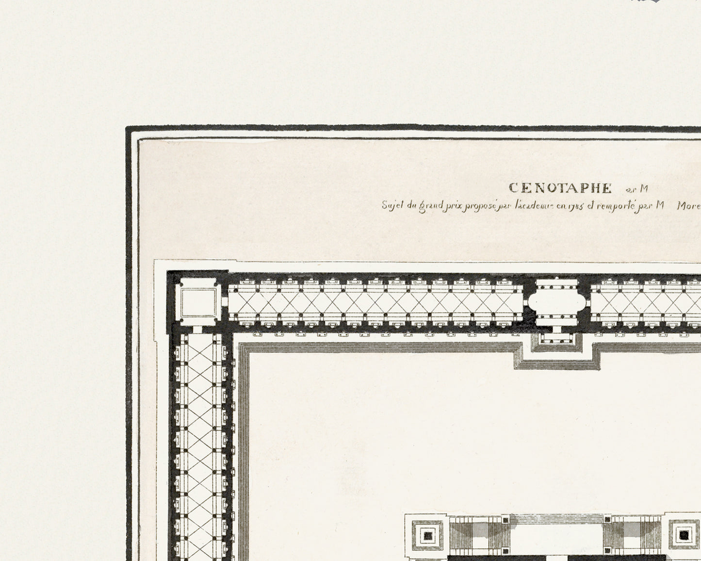 French Architectural Plan Art Prints - Set of Six