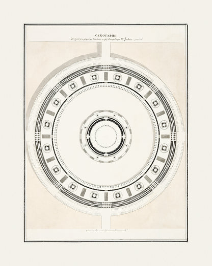 French Architectural Plan Art Prints - Set of Two