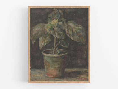 Potted Plant Watercolor Art Print