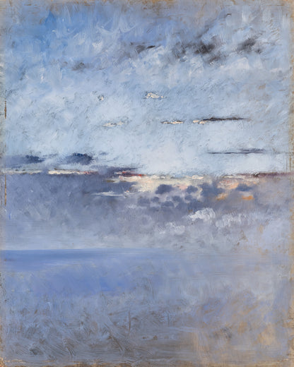 Sea & Clouds Abstract Art Print