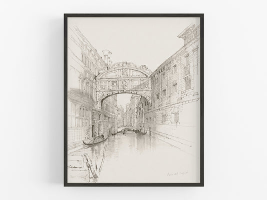 Bridge of Sighs Venice Art Print