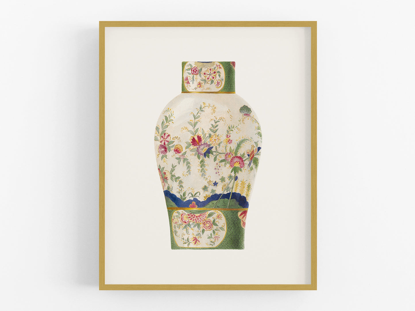 Colorful Asian Chinoiserie Vase Ginger Jar Art Print #3