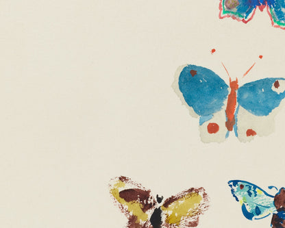 Watercolor Butterflies Art Print #1
