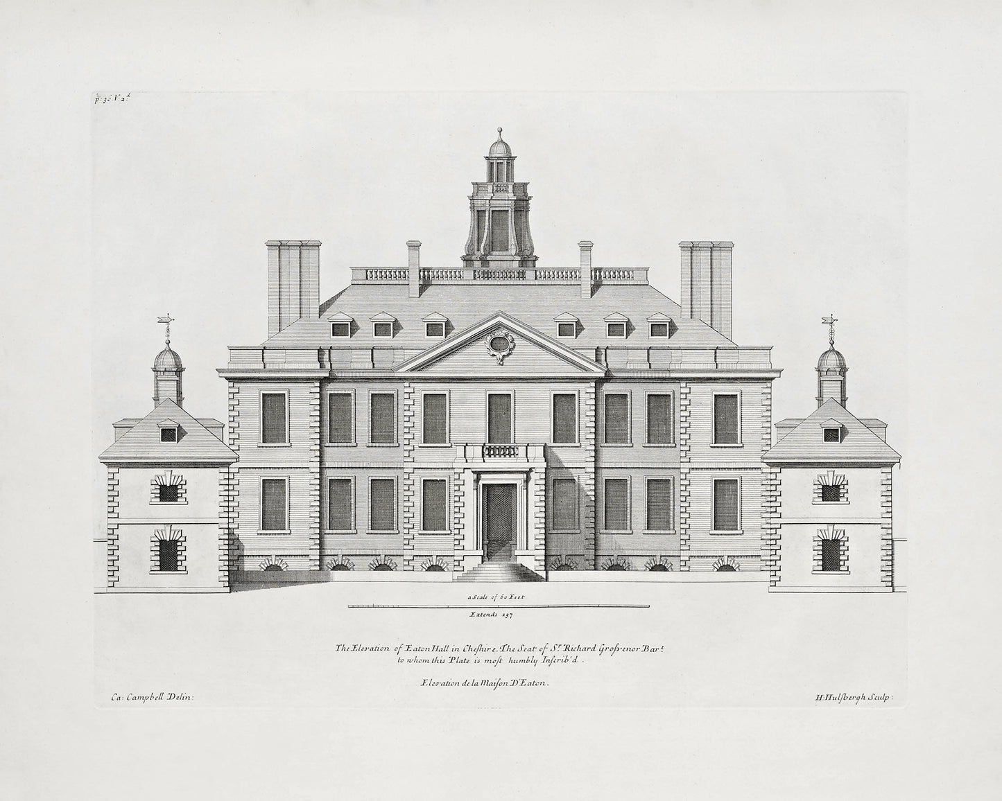 London Townhouse Architectural Elevation Drawing Art Prints - Set of Four
