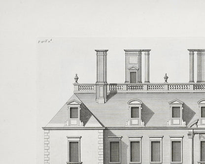 London Townhouse Architectural Elevation Drawing Art Prints - Set of Four