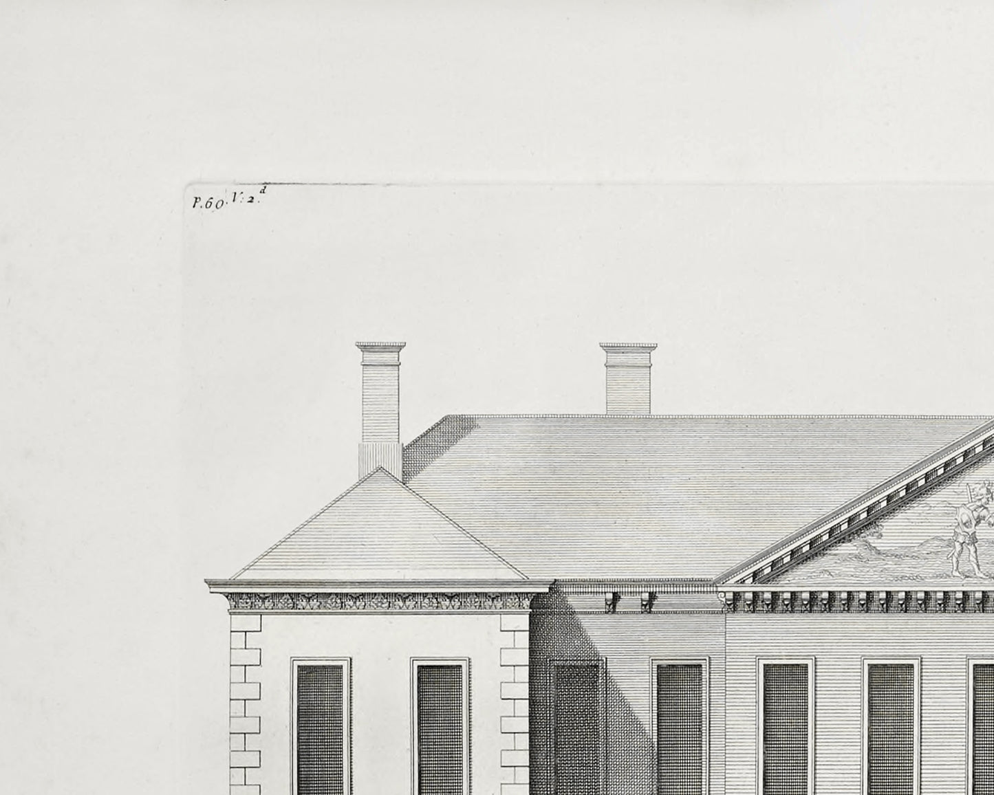 London Townhouse Architectural Elevation Drawing Art Prints - Set of Four