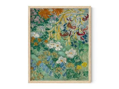Turquoise Flower Painting